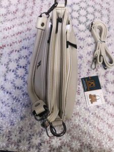 YSL Style Cream Crossbody Bag