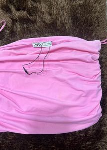 Zara Pink Bandeau Top