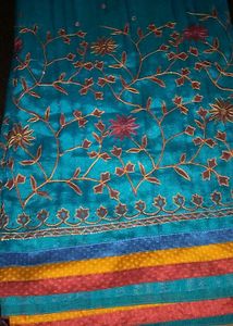 Beautiful Embroidery Flower Design Saree