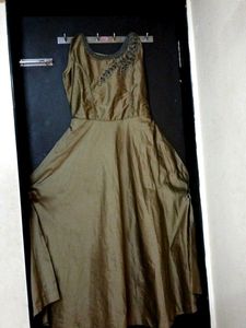 Elegant Copper Colour Anarkali Dress