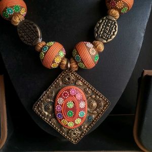 Orange Unique Necklace