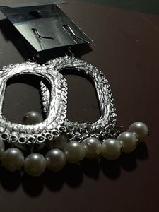 Pearl Drop metal Earrings