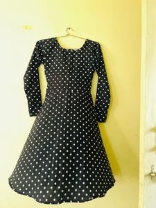 Polka Dot Fit &amp; Flare Dress