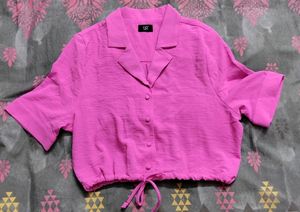 😍Stylish Hot Pink Top💕 And Black Jean