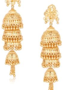 Golden Jhumka Earrings
