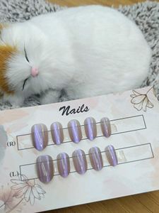 Purple Shimmer Press-On Nails