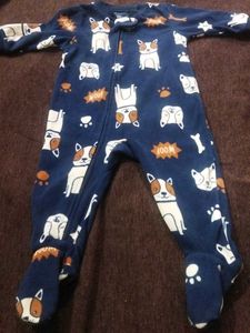 Puppy Print Cute Full-on Dress For New Born