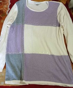 Elegant Purple Knit Top