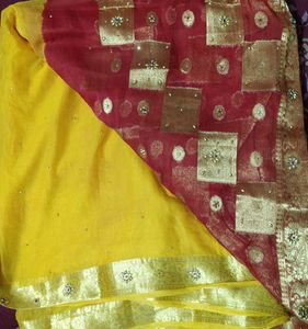 Red &amp; Yellow Sari