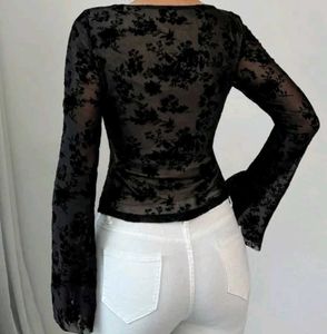 Gathered Bell Sleeve Top 🖤