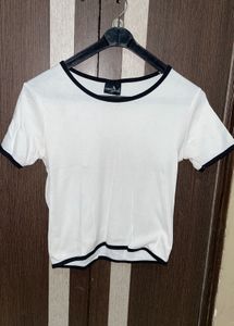 White Trimmed Tee