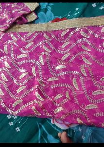 Women Net Saree It's Pure New Mene Stitched Karwa Kar Rakh Li Thi But Ek Baar Bhi Pehni Nhi It's Totally New