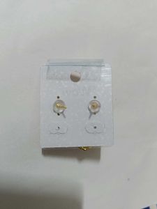 Gold Geometric Pearl Earrings