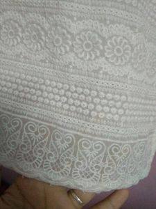 Chikankari White Kurta Women