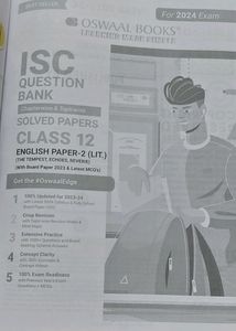 Isc Class 12 Question Bank Commerce And Eng Lit.