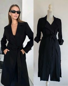 Elegant Black Trench Coat