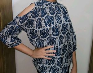 Floral Cold Shoulder Top