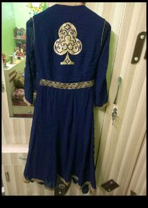 Elegant Navy Blue & Gold Kurta