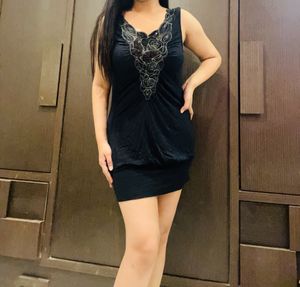 Black Beautiful Work Detailing Dress