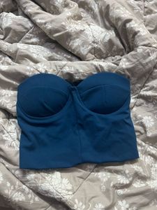 Teal Blue Sexy Corset Top