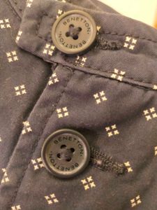 Benetton Navy Blue Printed Waist Coat Size 6-8 Yr