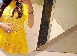 Yellow Embroidered Kurta