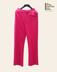 Ketch Hot Pink Wide Leg Trousers For Women