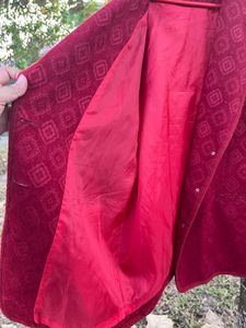 Red Patterned Blazer