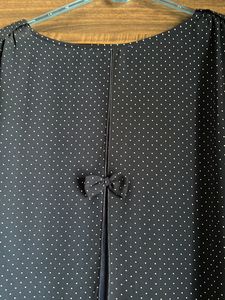Unique Pattern Top | Blue Polka Dots