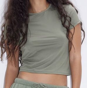 Olive Green Crop Top