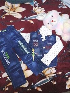 Cute Kids Denim Outfit Set