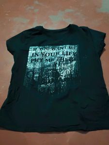 Graphic Print Black T-Shirt