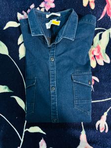 Denim Shirt&amp; Cotton Shirt Combo