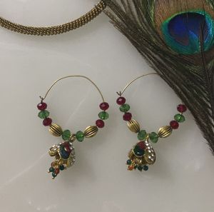 Colorful Ethnic Hoop Earrings
