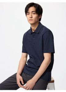UNIQLO AlRism Cotton Pique Polo Shirt