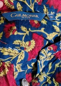 Gulmohar Jaipur Floral Print Anarkali Kurti