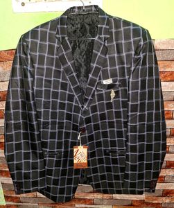 Black Checkered Blazer with Tag