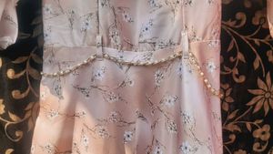 Vintage Floral Dress Gown 1 time worn adjustab