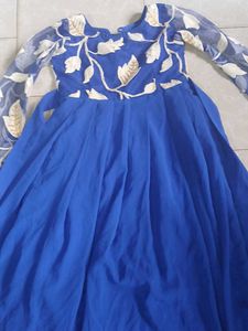Elegant Blue Ethnic Gown
