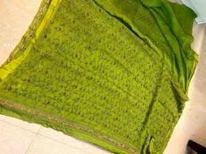 Green Embellished Saree - reselling
