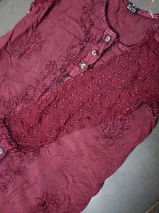 Lakhnavi Embroidery Kurta Set