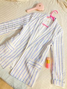 H&amp;M LINEN-BLEND JACKET||Women Oversized Fit Blazer