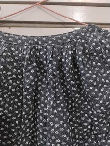 Black Floral Skirt