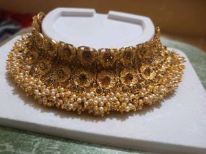 Elegant Gold-Tone Pearl Jewelry Set