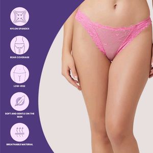 Pink Lace Thong