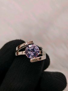 Elegant Silver Ring with Large Stone