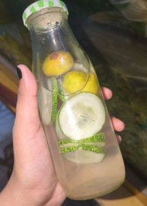 Set Of 2 Fancy Glass Bottles