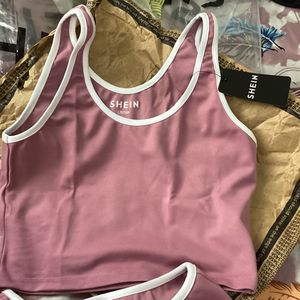 Pink Tank Top &amp; Flare Pant Set co- ord