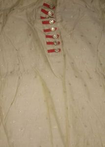 Vintage Kurti with Embellished Buttons