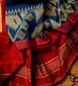 New Lilen Jamdani Saree💫